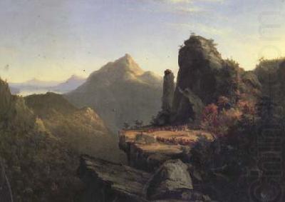 Thomas Cole Scene from The Last of the Mohicans Cora Kneeling at the Feet of Tamenund (mk13) china oil painting image